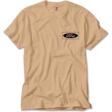 Z zepplin Ford Logo Black Krem Tişört