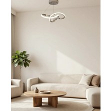 Auraa Aydınlatma Mini Kar Çiçeği Küçük Modern Ledli Avize 3 Renk Power Ledli Krom Kaplama Kumandalı Çoçuk Odası Yatak Odası Mutfak