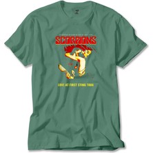 Z zepplin Scorpions Love At First Sting Yeşil Tişört