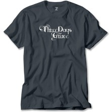 Z zepplin Three Days Grace Logo Text Füme Tişört