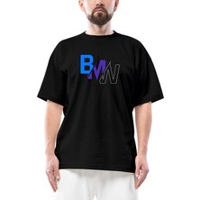 Z zepplin Bmw Colourful Logo Oversize Siyah Tişört
