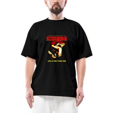 Z zepplin Scorpions Love At First Sting Siyah Oversize Tişört