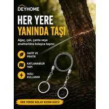 Taşınabilir Tel Testere, Çelik, Katlanabilir, Kamp ve Survival Için Cep Boy Zincir Testere