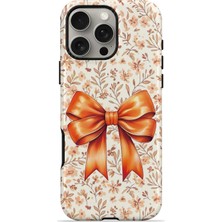 Piyasa Sepeti iPhone 16 Pro Max Vorian Magsafe Çift Katmanlı Autumn Floral Bow Kılıf
