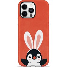 Piyasa Sepeti iPhone 14 Pro Max Vorian Magsafe Çift Katmanlı Tavşan Penguenli Kılıf