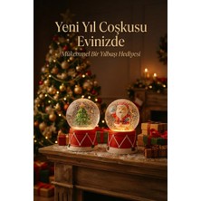 Kesene 2027 Yeni Yıl 2 Li Yılbaşı Seti Çam Ağacı Noel Baba Temalı Işıklı Kar Küresi Yılbaşı Hediyesi 6 cm