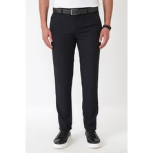 Efor Comfort Fit Yan Cepli Pamuklu Siyah Pantolon P 1225