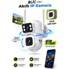Blic BLM-112 Çift Lensli 6 Mp (3+3 Mp) Wi-Fi Ptz Ip Güvenlik Kamerası, IP66 Dış Mekan, Gece Görüşü ve Çift Yönlü Ses