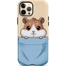 Piyasa Sepeti iPhone 12 Pro Max Vorian Magsafe Çift Katmanlı Cepli Hamsterli Kılıf