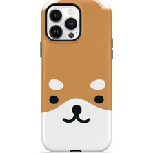 Piyasa Sepeti iPhone 14 Pro Max Vorian Magsafe Çift Katmanlı Karamel Köpekli Kılıf