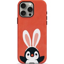 Piyasa Sepeti iPhone 15 Pro Max Vorian Magsafe Çift Katmanlı Tavşan Penguenli Kılıf