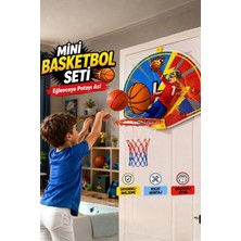 Prime Sports Basketbol Potası Seti | Çocuk Basketbol Oyuncağı | Kapı Arkası Duvara Asılabilir Basket Potası | Fileli Eğitici Spor Oyuncağı