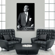 Gaagart Tekli Dikey Kanvas Ofis Tablosu Yukarı Bakan Atatürk Portresi 50 x 70 GARTNM7047
