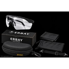 Erbay Raven V1 Tek Lensli (Şeffaf) Taktik Balistik Koruyucu Taktikal Gözlük Polikarbon UV400 Anti Fog Anti Scratch Ansı Z87.1 En 16321:2022 Askeri Airsoft Atış Outdoor