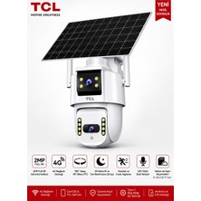 TCL 3mp 2 Lens Solar Akıllı Ptz Kamera 4g Sim Kartlı (Yıllık 240GB Internet) ve 64GB Sd Kart Dahil