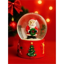 Kesene 2027 Yeni Yıl Hediye Paketi Çam Ağacı Noel Baba Temalı Işıklı Kar Küresi yılbaşı Hediyesi 9 cm