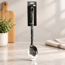 Hace Bazaar Çelik Servis Kaşık 36 cm Desenli -Hcb