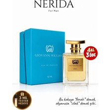 Giovanni William Nerida Kalıcı Erkek Parfüm (Megamare) Özel Çalışma | Ferah Güçlü Yayılım | Bergamot, Misk, Odunsu Notalar, Yosun