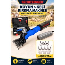 SCHUTZENGER 1 Adet Geniş Bıçak Koyun Keçi Kırkma Makinesi Çelik Şanzıman Rus Tipi Koyun Kırkma Mavi