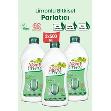Mom's Green 3' lü Bitkisel Bulaşık Parlatıcısı Limonlu 3 Adet x 500 ml