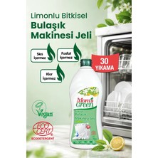 Mom's Green 750 ml Bitkisel Bulaşık Makinesi Jeli Limon Kokusuyla Organik ve 30 Yıkama Kapasitesi