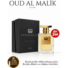 Giovanni William Oud Al Malik Erkek Parfüm Güçlü Ekstra Kalıcı |Extrait| Oud, Deri, Baharat, Amber |Zarian Maskülen, Erkeksi|