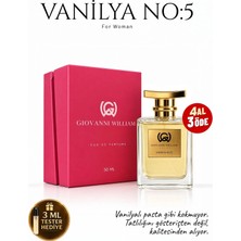 Giovanni William Vanilya No:5 Kadın Parfüm |Aşırı Kalıcı | Vanilya, Pudramsı, Hindistan Cevizi, Palo Santo, Misk | Etkileyici Cazibe Powder