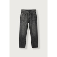 Abluka Online Erkek Regular Fit Yıkamalı Jean Pantolon Antrasit
