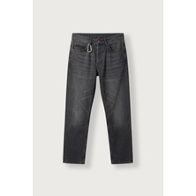 Abluka Online Erkek Regular Fit Yıkama Efektli Jean Pantolon Siyah