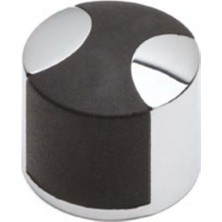 Neva Home 1005 Kapı Stoperi Yapışkanlı/vidalı Krom-Siyah Plastik Renk Çap 35 mm Tek Ebat DDS1005 0035 Cr-P6