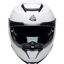 Nukro 937-SV Solid Beyaz Çene Açılır Kask