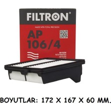 Hava Filtre Honda Jazz 3 Hb Shuttle 2007+ 1,2 1,3 1,4 1,5 1,2/1,5 I-Vtec 17220-RB0-000 AP106/3 Filtron