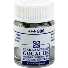 Talens Guaj Boya 800 Metalik Gümüş 16 ml Cam Şişe ile Çabuk Kuruyan ve Kolay Kullanım
