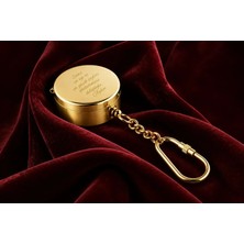 Hediye Shop Kişiye Özel Mesaj Veya Isim Yazılabilir Pirinç Pusula Anahtarlık