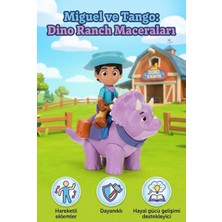 Farbu Oyuncak Gioc-Hi Lisanslı Dino Ranch Miguel ve Tango Triceratops Arkadaş Seti Oyuncak Figür Eğitici Oyun Seti