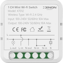 Neva Home Tekli Wi-Fi Akıllı Anahtar (16A 220V Röle) Tek Çıkışlı Işık Şalteri Röle Modülü Mobil Uygulama Denetimli Tuya Uyumlu Google Home/alexa Destekli Switch X7012