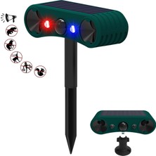 Neva Home Solar Iç ve Dış Mekan Hareket Sensörü ALARMI-129DB Yüksek Siren Gürültü Yapıcı, 4 Mod, Ultrasonik Güvenlik Alarmı, Kırmızı ve Mavi Hareketli Strobe Işık (1 Paket)