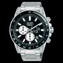 Alba AT3L17X1 Quartz Çelik Gri Siyah Kadran 45 mm Erkek Kol Saati