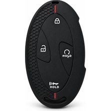 Neva Home Autohan Keys Nano Anahtar Kılıfı, Tucson, Ioniq ve Kona ile Uyumlu, 5 Butonlu, Petek Desenli Kırmızı Şeritli