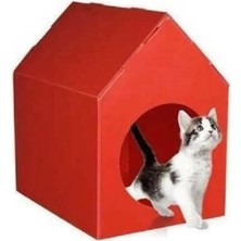 Neva Home Temel Özel Üretim Plastik Kedi Köpek Evi Kırmızı Plastik Sokak Hayvanları Için Kedi Evi Katlanır