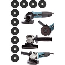 Neva Home Alman 3000 W Profesyonel Sjs Metal Şanzuman Avuç Içi Taşlama Makinası 125 mm + 10 Adet Taş