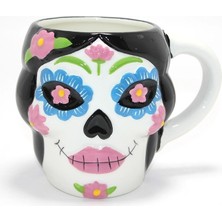 Hace Bazaar Day Of The Dead Şeker Kurukafa Tasarımlı 3D Seramik Kupa Bardak ALK4893