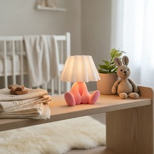 Slyvia Bunny Glow - Soft Pembe Tavşan Figürlü Yumuşak LED 'li 3D Dekoratif Aydınlatma