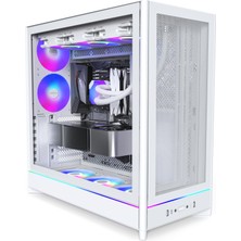 Neva Home HS01 Pro, Atx Orta Boy Kasa Bilgisayar Kasası, Oyun Bilgisayarı, Yüksek Hava Akışı, Ters Çevrilebilir Düzen, File Ön Plaka, 5 x Argb Pwm Fan, Önceden Yüklenmiş, Batan Tasarım, Aletsiz Paneller