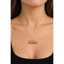 Hediye Shop Kişiye Özel Isim Yazılabilir Pirinç Dürbün Kolye