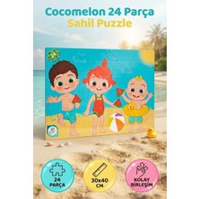 Farbu Oyuncak Coco-Melon 24 Parça Sahil Puzzele Kolay Birleşim 24 Parça 30 cm Renkli Öğretici Oyuncak Puzzle