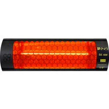 Evotech Ds 1500 Su ve Toz Geçirmez IP65 Kompakt Balkon, Teras ve Kafe Tipi Infrared Isıtıcı