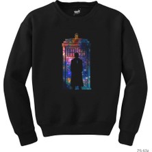 Z zepplin Doctor Who Tardis Space Siyah Sweatshirt