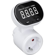 Prime Life Pm 005 Dijital Enerji Ölçer Priz - 360° Dönebilir Va Ekranlı Wattmetre, 16A 3680W Yüksek Hassasiyetli Elektrik Tüketim Takip ve Maliyet Hesaplayıcı