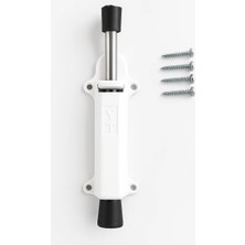 Prime Life Basmalı Kapı Stoperi, 4 Vida Dahil, Dayanıklı Metal, Kolay Montajlı, Modern Tasarımlı Kapı Tutucu, Estetik ve Ergonomik Iç Mekan Aksesuarı (Beyaz)